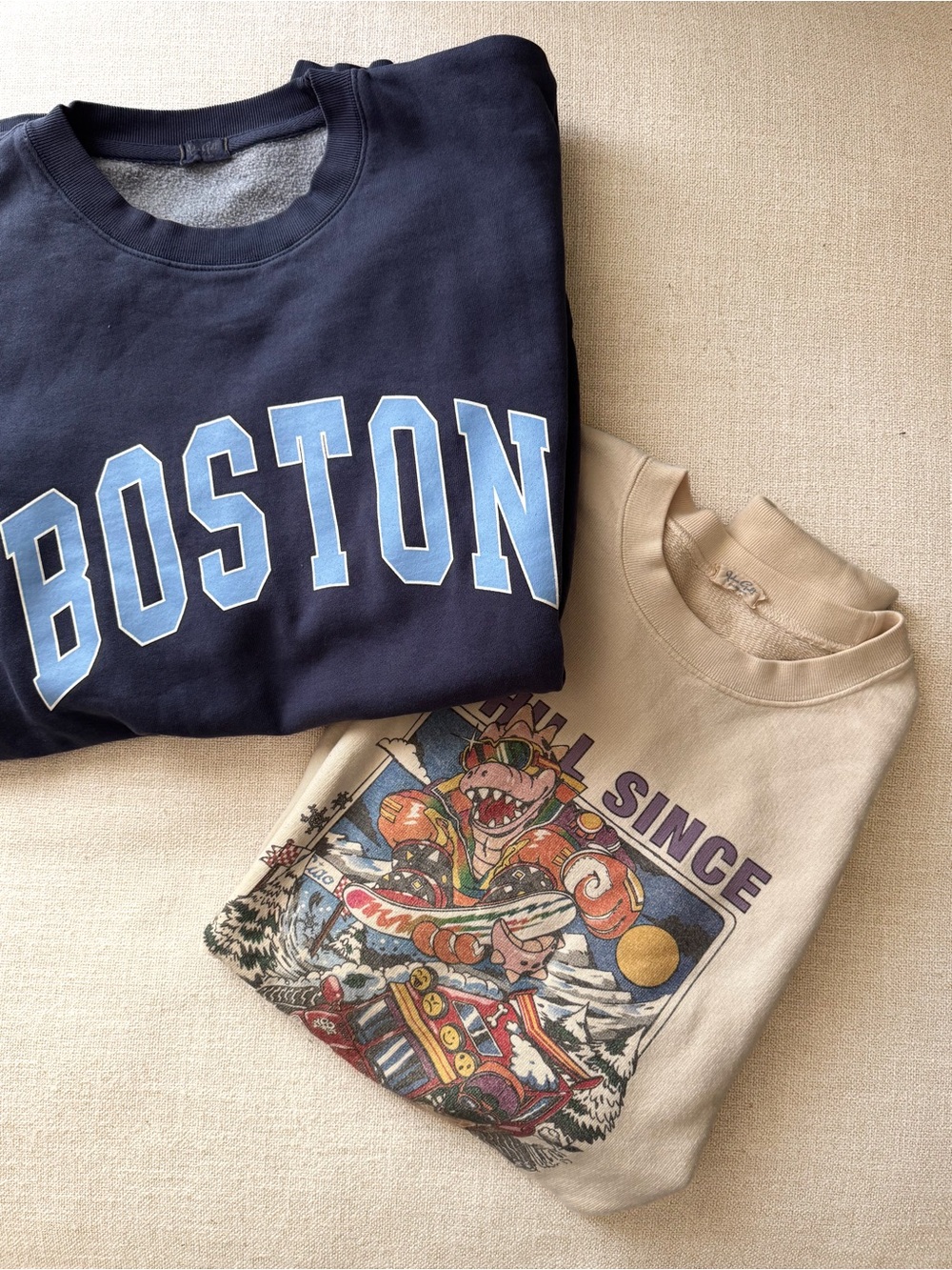 Brandy Melville Boston Crewneck & Brandy Melville Chill since 1993 Crewneck